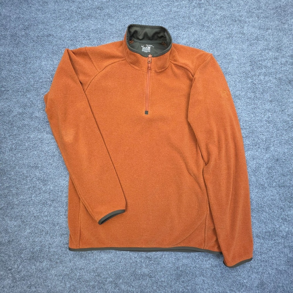 Arc'teryx Polartec Fleece 1/4 Zip Pullover Men's Sz Medium Orange High Neck